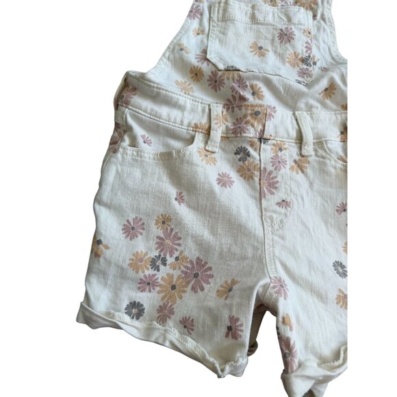 ABERCROMBIE KIDS Girls Floral Beige Overalls Shorts Size 9/10 - Picture 7 of 7